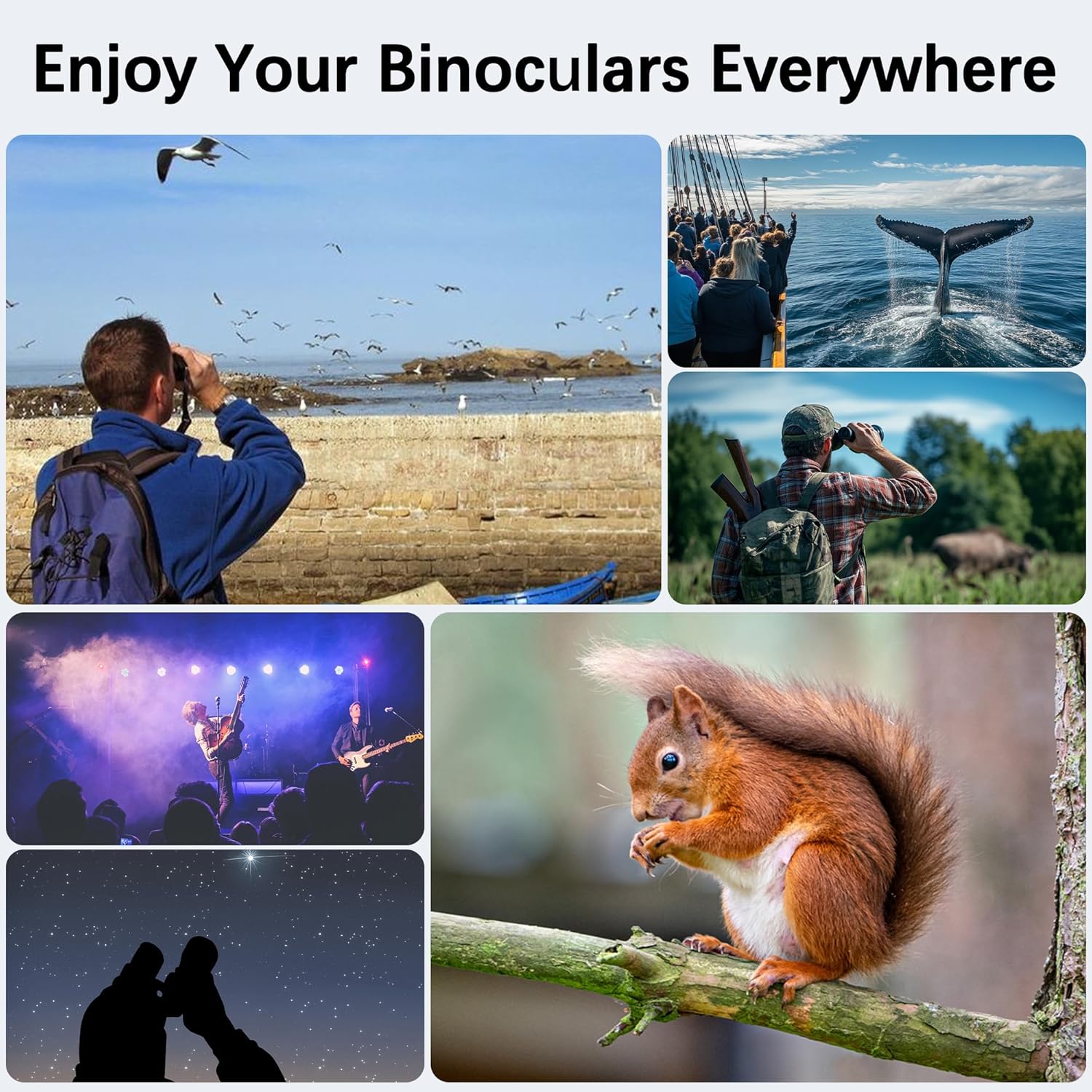 Adasion 15x56 UHD Binoculars for Adults High Powered with Phone Adapter and Tripod, Super Powerful BAK4 Prism Waterproof Binoculars for Hunting Stargazing Bird Watching Hiking Safari Travel Sports